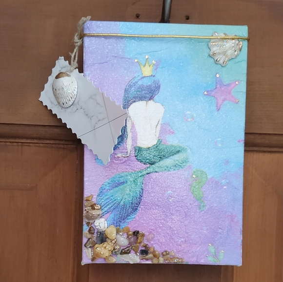 Canvas Mermaid 3 D Sea Life Picture. 4x6 Canvas โ๏ธ๐โ๏ธ - Picture 2 of 3